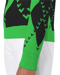 Женский зеленый свитер с круглым вырезом с принтом от Opening Ceremony