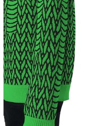 Мужской зеленый свитер с круглым вырезом с принтом от Opening Ceremony