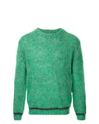 Мужской зеленый свитер с круглым вырезом от 08sircus