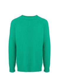 Мужской зеленый свитер с круглым вырезом от A.P.C.