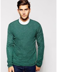 Мужской зеленый свитер с круглым вырезом от Asos