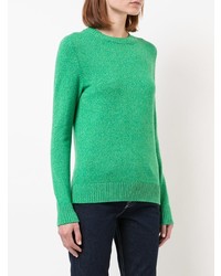 Женский зеленый свитер с круглым вырезом от Barrie