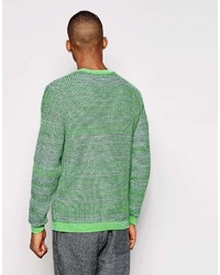 Мужской зеленый свитер с круглым вырезом от Asos