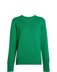 Женский зеленый свитер с круглым вырезом от Burberry