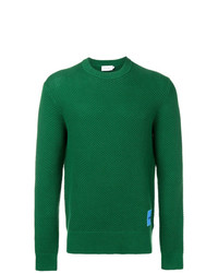Мужской зеленый свитер с круглым вырезом от Calvin Klein Jeans