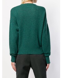 Женский зеленый свитер с круглым вырезом от Isabel Marant