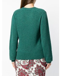 Женский зеленый свитер с круглым вырезом от Isabel Marant