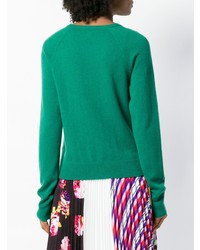 Женский зеленый свитер с круглым вырезом от Equipment