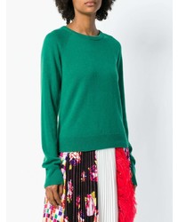 Женский зеленый свитер с круглым вырезом от Equipment