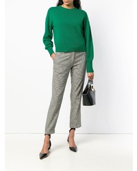 Женский зеленый свитер с круглым вырезом от Theory