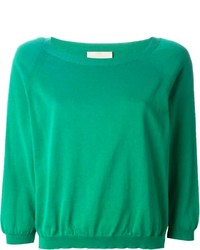 Женский зеленый свитер с круглым вырезом от Cavallini