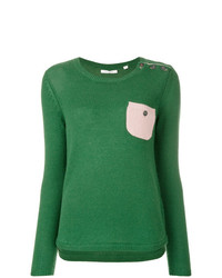 Женский зеленый свитер с круглым вырезом от Chinti & Parker