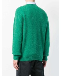 Мужской зеленый свитер с круглым вырезом от Officine Generale