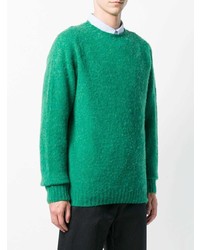 Мужской зеленый свитер с круглым вырезом от Officine Generale