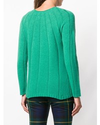 Женский зеленый свитер с круглым вырезом от A.P.C.
