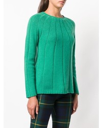 Женский зеленый свитер с круглым вырезом от A.P.C.