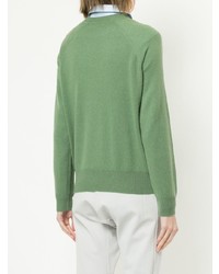 Женский зеленый свитер с круглым вырезом от Jac+ Jack