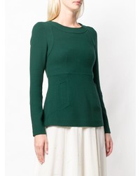 Женский зеленый свитер с круглым вырезом от P.A.R.O.S.H.