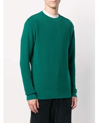 Мужской зеленый свитер с круглым вырезом от Maison Flaneur