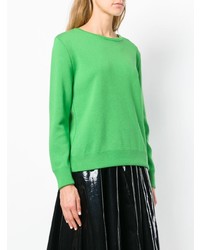 Женский зеленый свитер с круглым вырезом от Indress