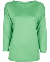 Женский зеленый свитер с круглым вырезом от Cruciani