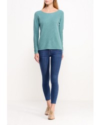 Женский зеленый свитер с круглым вырезом от Delicate Love