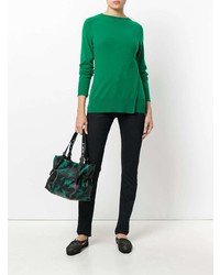 Женский зеленый свитер с круглым вырезом от Tomas Maier