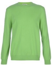Мужской зеленый свитер с круглым вырезом от Fedeli