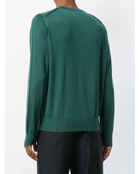 Мужской зеленый свитер с круглым вырезом от Lanvin