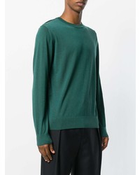 Мужской зеленый свитер с круглым вырезом от Lanvin
