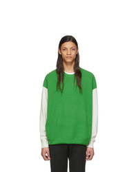 Мужской зеленый свитер с круглым вырезом от Givenchy