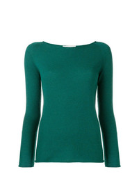 Женский зеленый свитер с круглым вырезом от Lamberto Losani