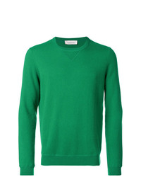 Мужской зеленый свитер с круглым вырезом от Laneus
