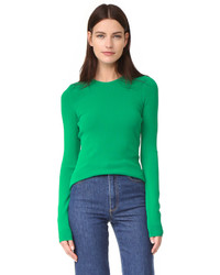 Женский зеленый свитер с круглым вырезом от Rochas