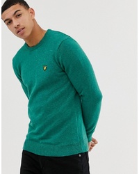 Мужской зеленый свитер с круглым вырезом от Lyle & Scott
