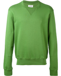 Мужской зеленый свитер с круглым вырезом от Maison Margiela