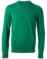 Мужской зеленый свитер с круглым вырезом от Maison Martin Margiela