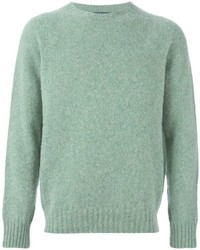 Мужской зеленый свитер с круглым вырезом от Polo Ralph Lauren