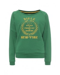 Женский зеленый свитер с круглым вырезом от Rifle