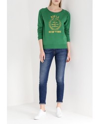 Женский зеленый свитер с круглым вырезом от Rifle