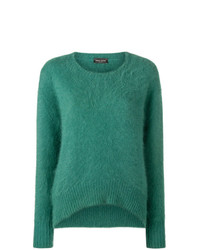 Женский зеленый свитер с круглым вырезом от Roberto Collina