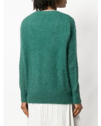 Женский зеленый свитер с круглым вырезом от Roberto Collina