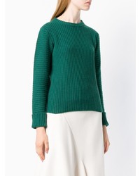 Женский зеленый свитер с круглым вырезом от Lamberto Losani