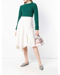 Женский зеленый свитер с круглым вырезом от Lamberto Losani