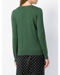 Женский зеленый свитер с круглым вырезом от N.Peal