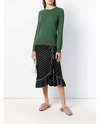 Женский зеленый свитер с круглым вырезом от N.Peal