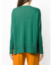 Женский зеленый свитер с круглым вырезом от Lamberto Losani