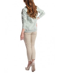 Женский зеленый свитер с круглым вырезом от Sabellino