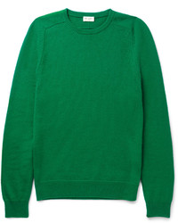 Мужской зеленый свитер с круглым вырезом от Saint Laurent