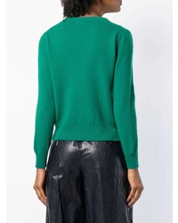 Женский зеленый свитер с круглым вырезом от Societe Anonyme